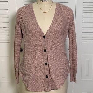 American Eagle Outfitters Pink Cardigan Sweater